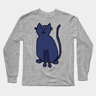 Blue Cat Long Sleeve T-Shirt